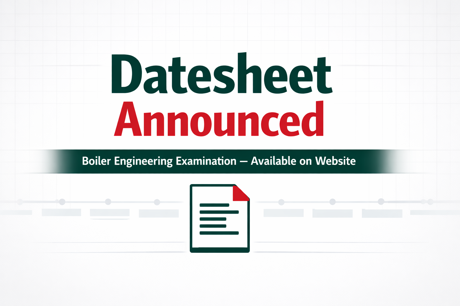 Datesheet section May 2026 announced